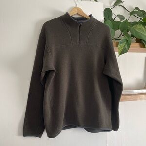 Arcteryx Men's Green 1/4 Zip Covert Pullover Polartec Fleece Sweater Size L